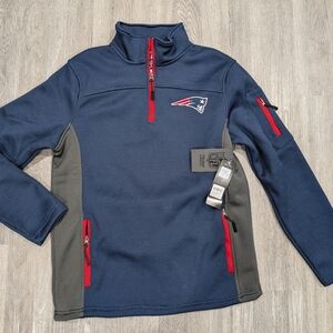NFL Patriots Navy and Gray Performance Jacket
